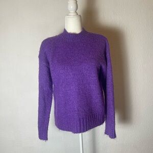 Topshop purple mockneck knit sweater size XS